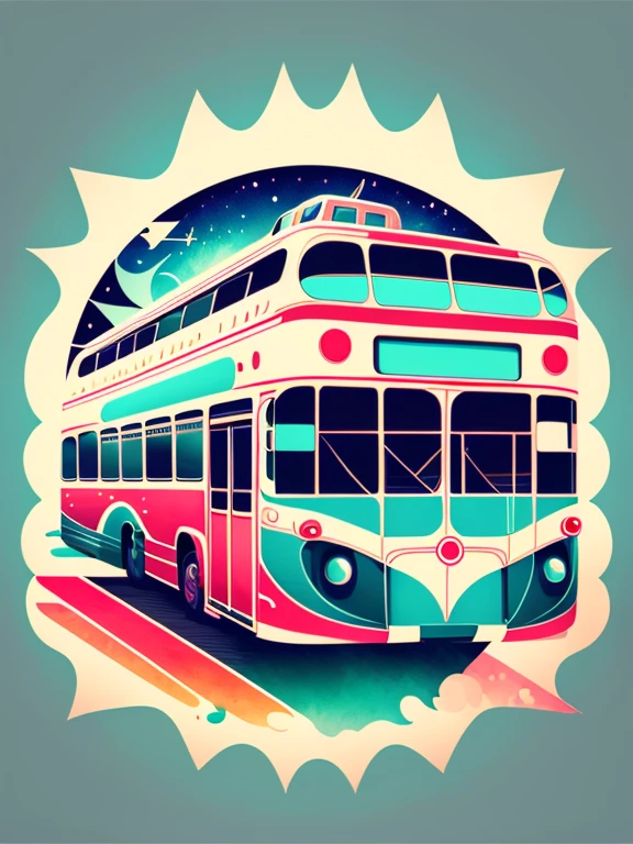 Travel symbols with bus, Plane, compass, coloridos, um fundo branco, arte vetorial, Vencedor do concurso da Shutterstock, neofauvismo, pintado em aquarelas brilhantes, colorful illustration, pintura digital vibrante, estilo de arte vetorial, pintura digital colorida, A Beautiful Vector Art Illustration