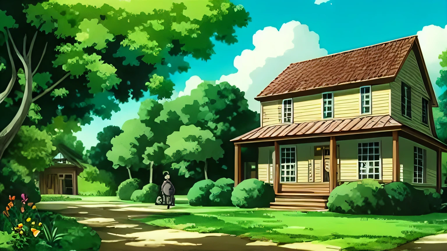 house in the woods on a hill Studio_ghibli_Anime-Serie_Stilstil