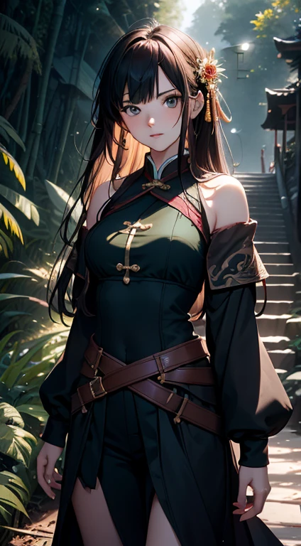 tmasterpiece, Johnny Depp walks through the jungle at night in a firefly,(bamboo forrest,1.2),(high detal:1 1), Rough face, Natural skin,(Green coat 1.2),black long pants, high qulity, Large breasts,(Off-the-shoulder outfit1.3)Chinese martial arts,Ancient Chinese clothing,NSFW, beautidful eyes, (Detailed face and eyes), (the face: 1 2), noises,Extra, real photograph, ..PSD, Lamp film photography, sharp fokus, contrasty lighting, Delicate skin, High resolution 8K, insanely details, realisticlying, professional photoshooting, 8K UHD, SLR camera, softlighting, high high quality, filmgrain, Fujifilm XT3