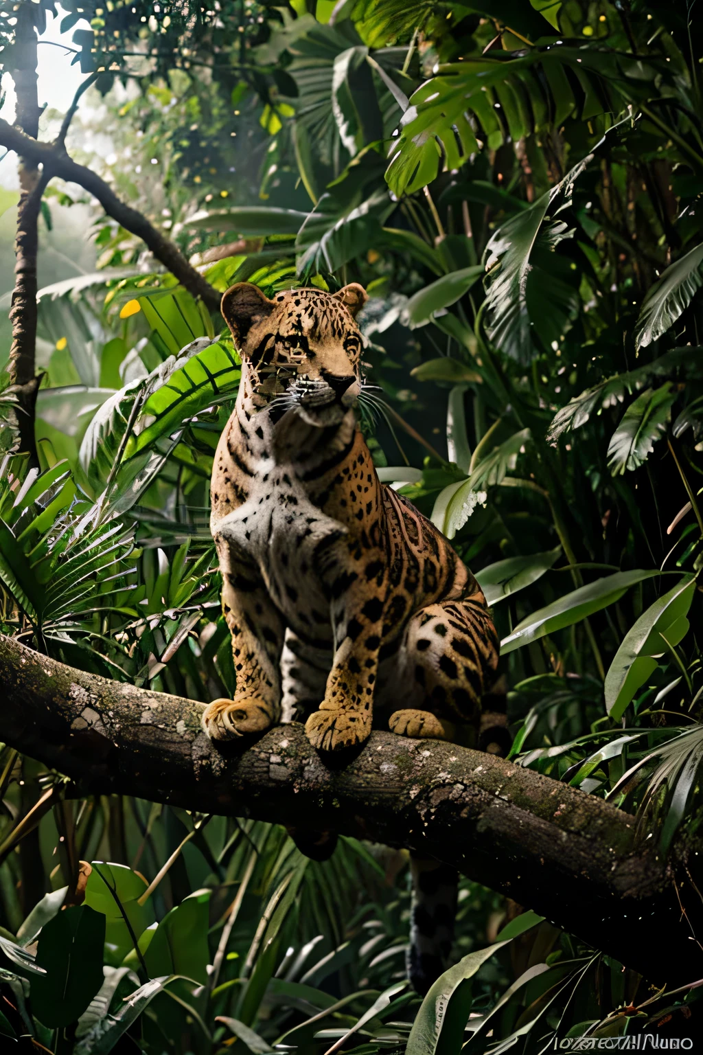 a jaguar in the Amazon rainforest, atacando uma anta.