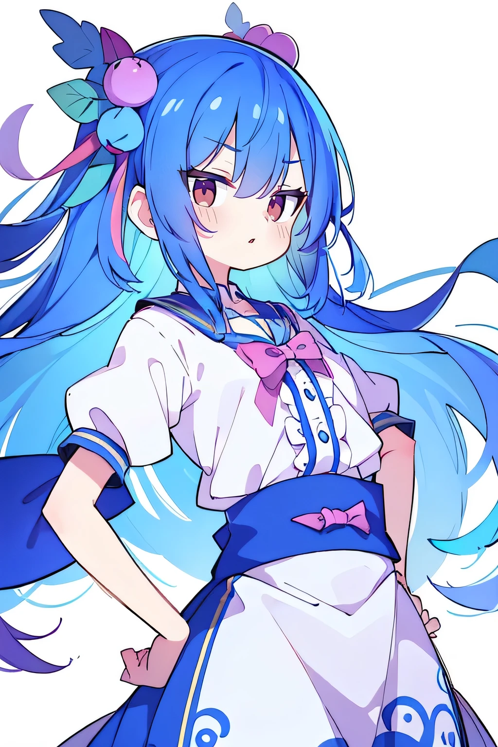 (masterpiece),best quality, expressive eyes, perfect face, 1girl,
Hands on waist,fair, Gorgeous,Japanese cartoons,girl,lola,Hina Angel, Blue Hair, Blue Haired, floating clothes,Grab your waist, Grab your waist, Hands on Hips , Hands on Hips,flat chest,night,