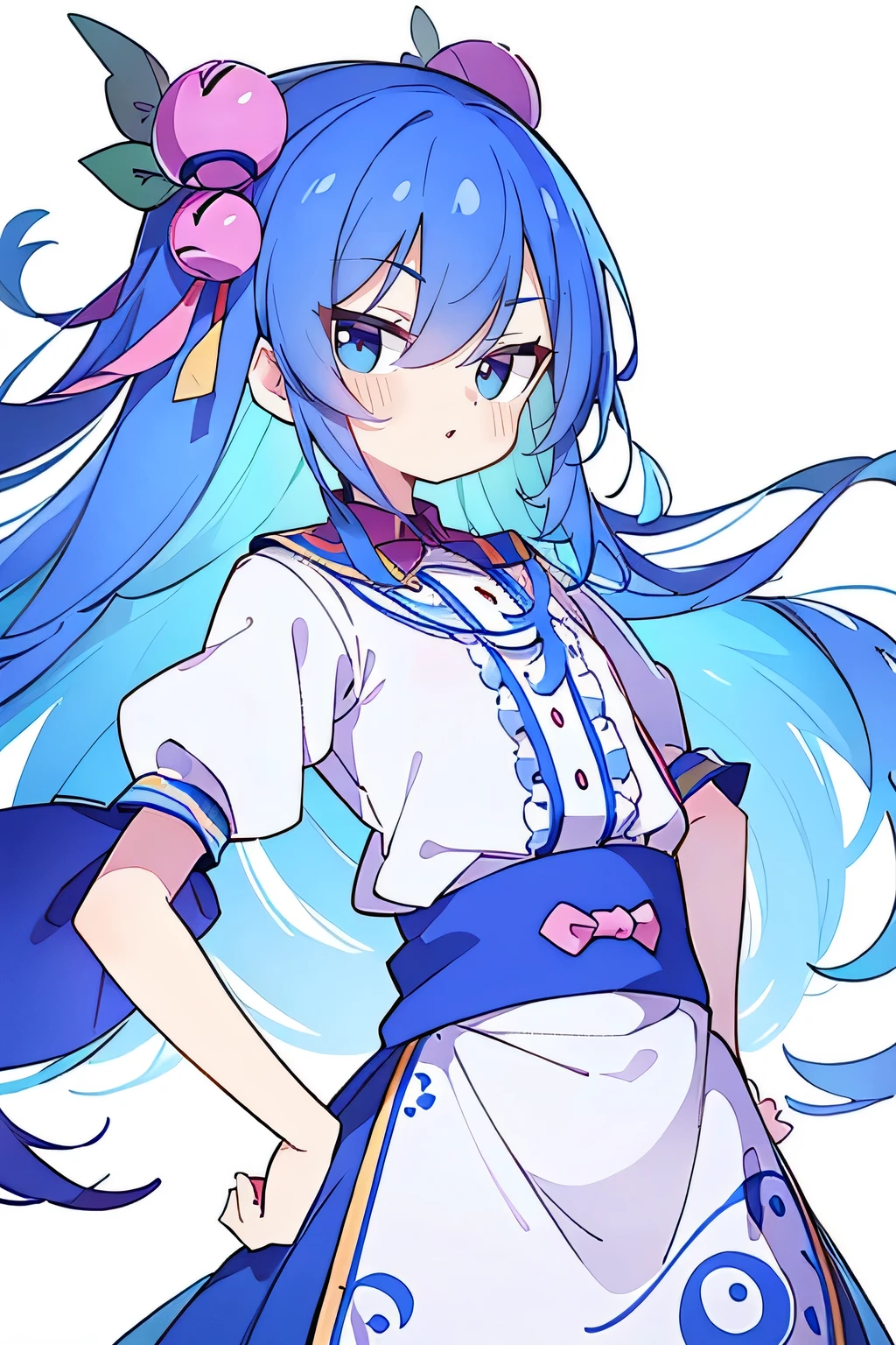 (masterpiece),best quality, expressive eyes, perfect face, 1girl,
Hands on waist,fair, Gorgeous,Japanese cartoons,girl,lola,Hina Angel, Blue Hair, Blue Haired, floating clothes,Grab your waist, Grab your waist, Hands on Hips , Hands on Hips,flat chest,night,