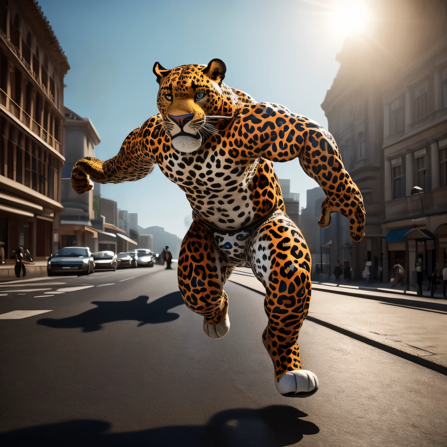 Generate a running snail with jaguar-skinned texture
((By JaguarSnailArtist, by ElCaracolMaestro, by PinturitaJaguar, best quality, masterpiece, ultra detailed, sharp focus, dynamic pose, jaguar print, snail shell, intricate texture, realistically rendered, jogging motion, amazing shadows, jaguar spots, high contrast lighting, realistic eyes, solo presentation, by JorgeArtista, by PepitoCaracol))
A joyful and lively running jaguar-skinned snail is captured in this stunning, high-quality artwork. With each curve of its intricately textured shell, this anthropomorphic