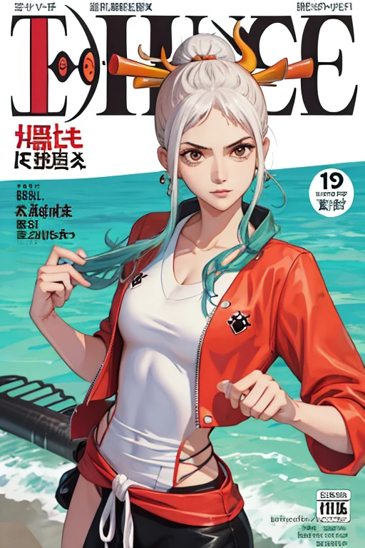 Meisterwerk, highest quality, Spring clothes, , outside, Zeitschriftencover ,upper body, ((Yamato)) ((one piece)) , gute Hand, ヤマトone piece, one piece,