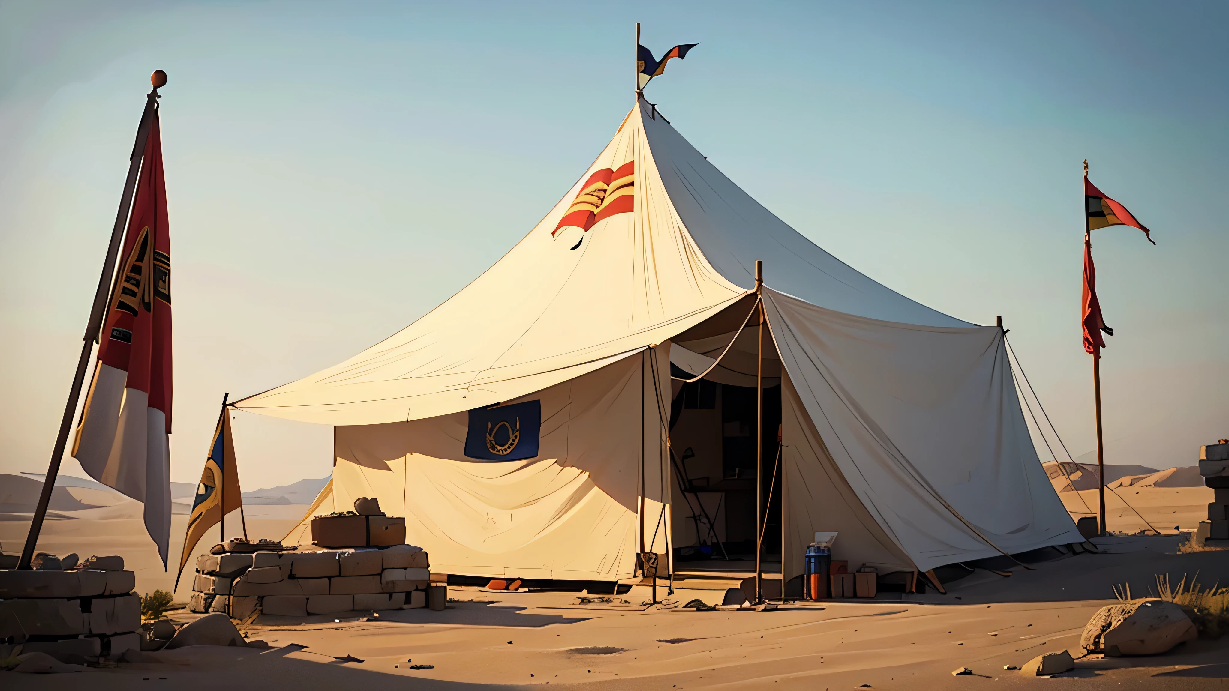 military flag, Atop the military tent, majority, ancient egypt