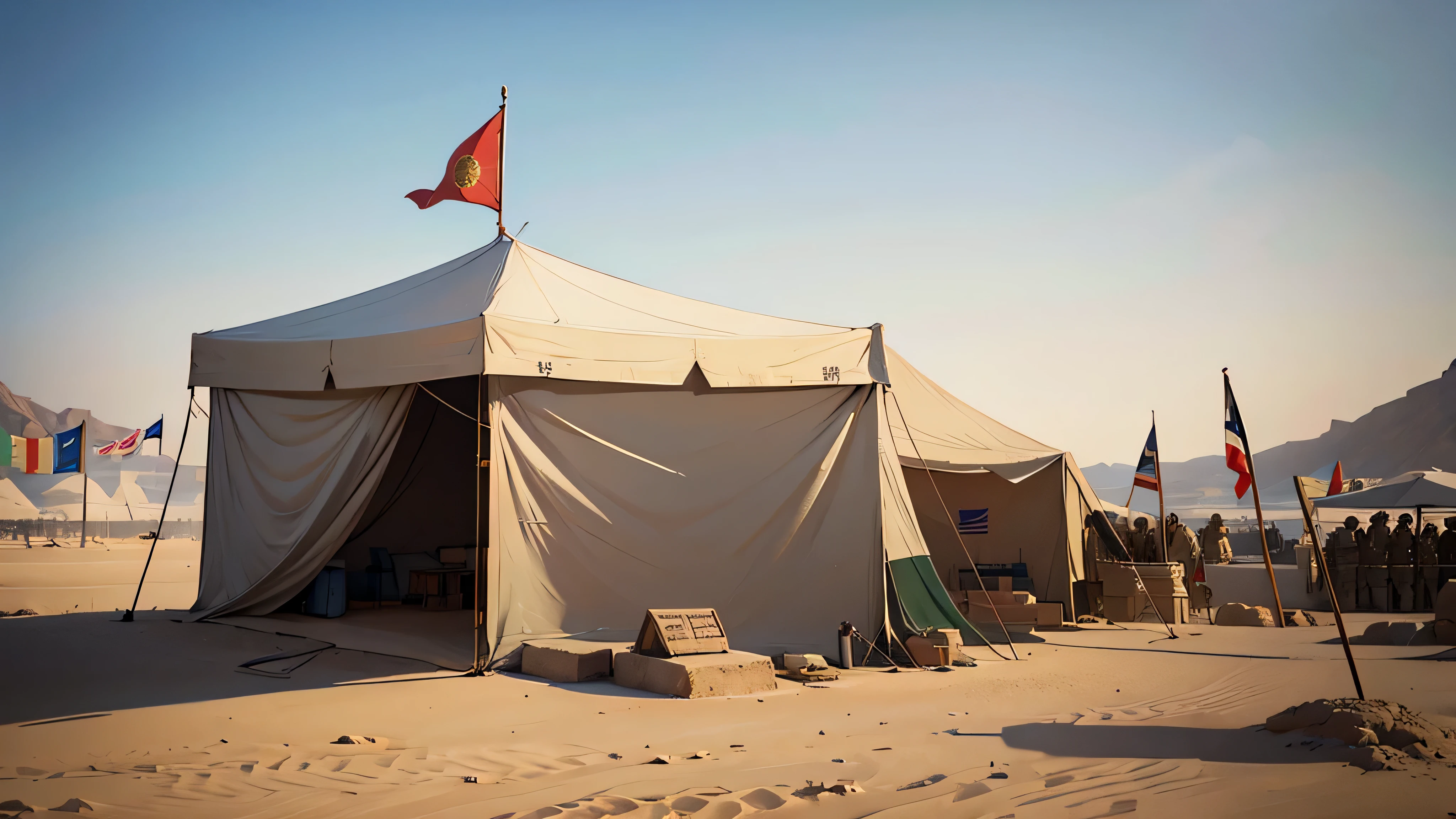 military flag, Atop the military tent, majority, ancient egypt