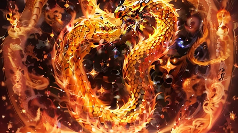 円形の枠の中に宝石や貴石が入った金色のsnake, Golden snake, Glamorous Galactic Gold, portrait of a sacred snake, snake, Snake Art, ouroboros, 8 intricate golden tentacles, Just a joke, ornate gilded cosmic machine, Snake fusion, snakeの女王, Tentacles of the universe, snakeの冠, snake body
