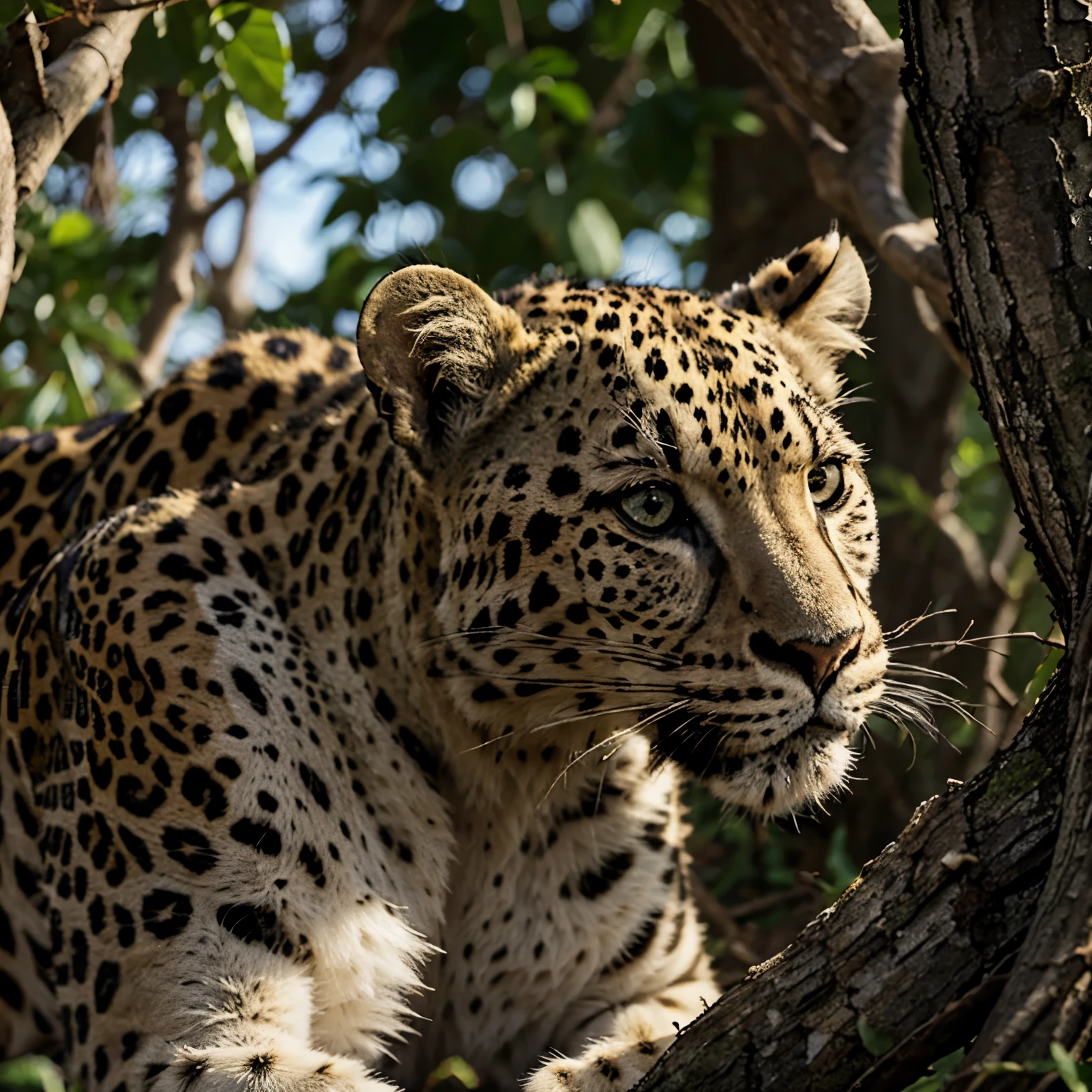 Leopardo rugiendo