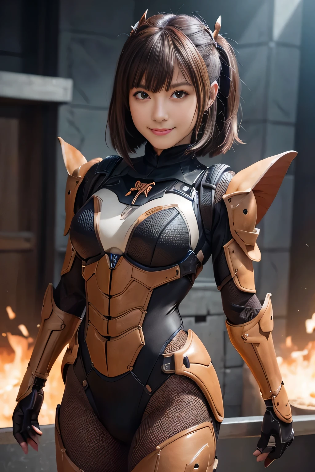(high resolution,masterpiece,best quality,extremely detailed CG, anime, official art:1.4), realistic, photo, amazing fine details, all intricate, gloss and shiny,awesome many layers, 8k wall paper, 3d, sketch, kawaii, illustration,( solo:1.4), perfect female proportion,villainess, (fusion of dark brown cockroach and lady:1.4), (brown cockroach form lady:1.2), (brown cockroach lady:1.2), (fusion:1.2), (solo:1.4), (evil smile:1.2), muscular, abs, (cockroach brown exoskeleton bio insect suit:1.4), (cockroach brown exoskeleton bio insect armor:1.2), (brown transparency cockroach wing:1.4), (brown cockroach antennae:1.3),