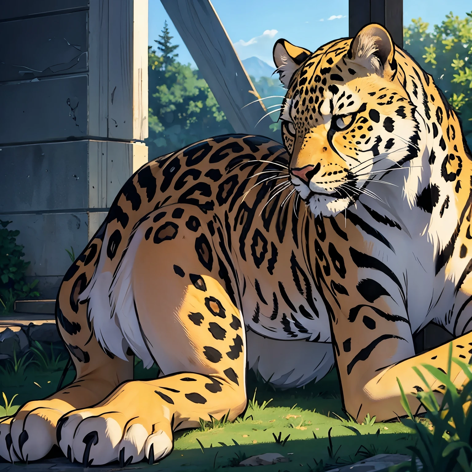 Leopardo agresivo