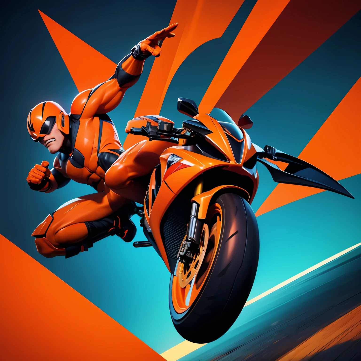 The logo features a sleek, bold font for "Orange Daredevils" with an orange gradient, accompanied by a stylized daredevil figure in action, incorporating elements of speed and excitement, dynamic background, incredibly perfectly detailed.