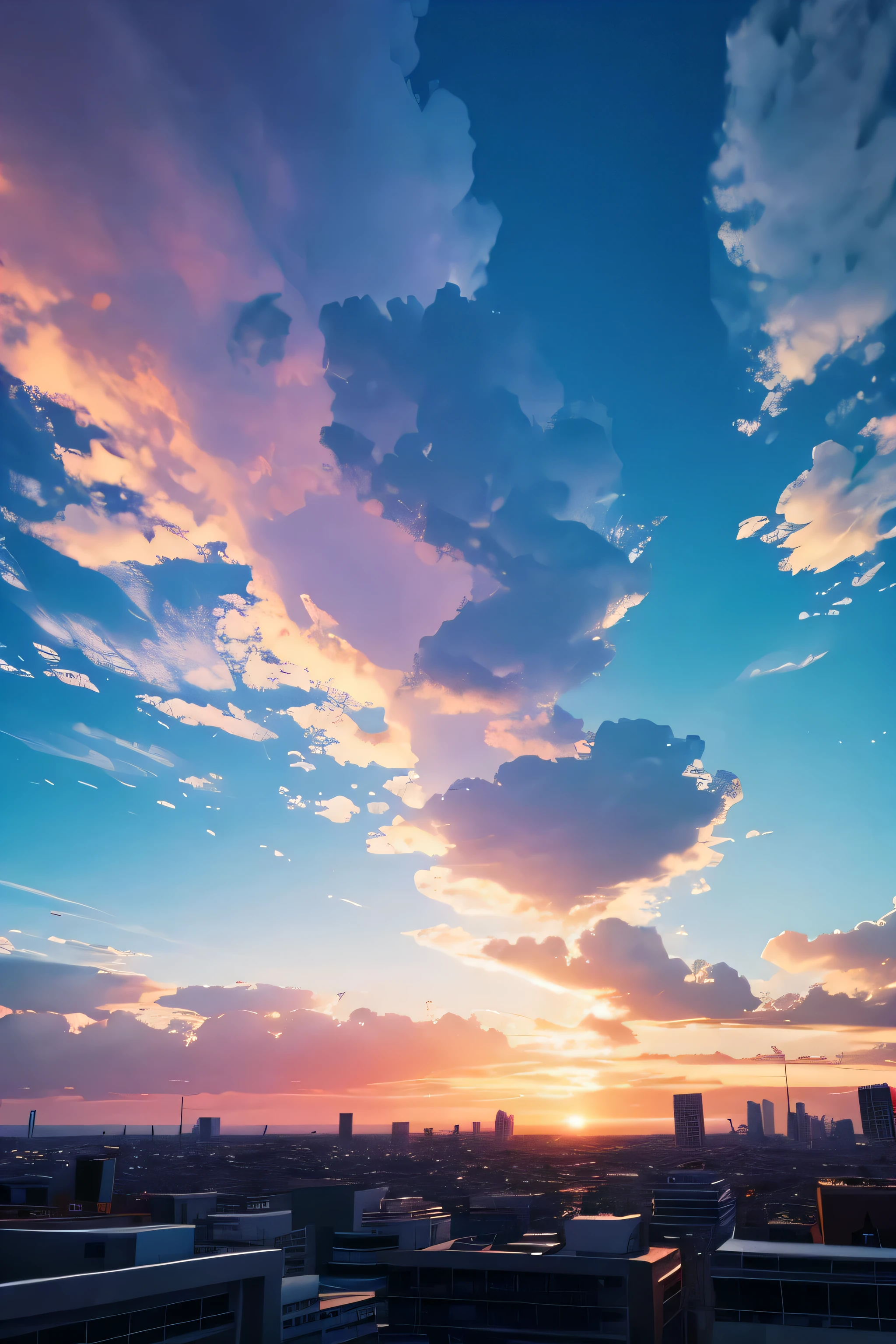 2d cloud cotton candy sky