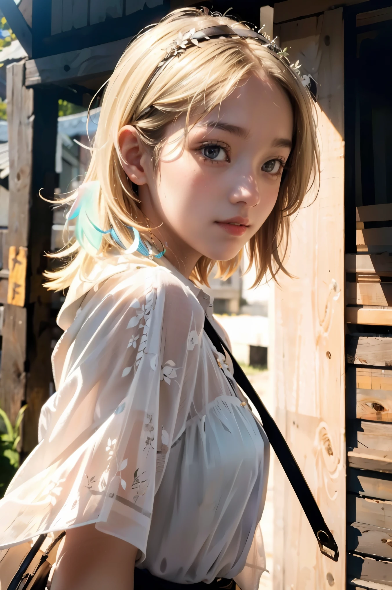 ((best quality)), ((ultra res)), ((photorealistic:1.4)), (intricate details), 19 years old, blonde hair, perfect face, make up:1.5, light on face, face detail,