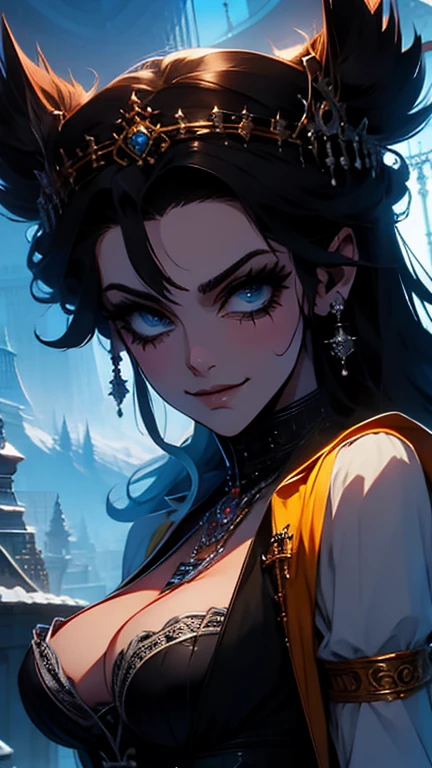 n closeup of a woman wearing a corset dress, armadura de oro y cobre, mechanic, punk doll, banda de oro alrededor de sus pechos