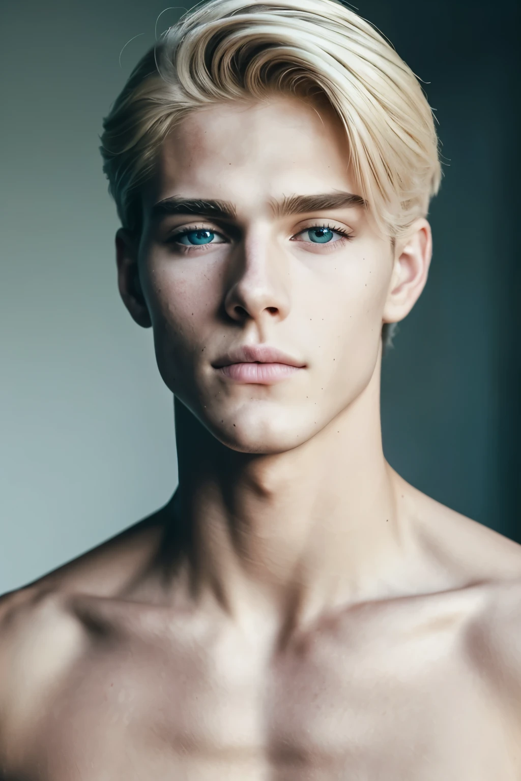 Portrait of a 18 year old young man, white skin, extremely pale skin, blonde boy, european boy, blonde hair, nordic young boy, nordic blonde, handsome supermodel, young greek god, sublime beauty, delicate facial features, beautiful facial features, Greek face, strong jaw, attractive boy, , cinematographic, best quality, sharpness, focus on the boy, anatomical perfection, golden ratio, commercial, perfect symmetry, facial symmetry, body symmetry, cinematographic light, ultra detailed, hyper realistic, strong jaw, beautiful eyes, cinematographic portrait, cinematographic quality, film award, amazing landscape, boy in the mountain, (8k, RAW photo, best quality, masterpiece:1.2), (realistic, photo-realistic:1.37), ultra-detailed, (high detailed skin:1.2), 8k uhd, dslr, soft lighting, high quality, film grain, Fujifilm XT3, professional lighting, handsome 1man , (thin lips:1.3), masterpiece, pale skin,(strong jaw:1)