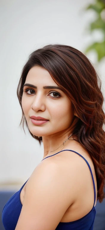 Portrait of samantha ruth prabhu, face,A shy sexy housewife