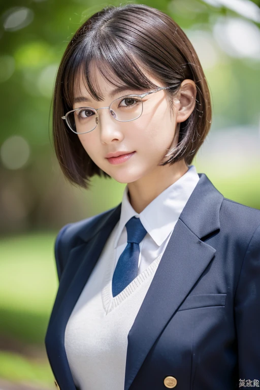 whole body、sexy、Inconspicuous、Quiet、beautiful girl、Japanese、Beautiful breasts、Short Bob、suit、round face、Thin, silver-rimmed round glasses、job hunting、Big Breasts,Ultra-realistic capture, Highly detailed, High resolution 16k close-up of human skin. Skin texture must be natural, With such detail that pores can be finely identified. Skin should look healthy, In a uniform tone. Use natural light and color,(RAW Photo, Best Quality), best Quality, Highly Detailed, Masterpiece, Ultra Detailed