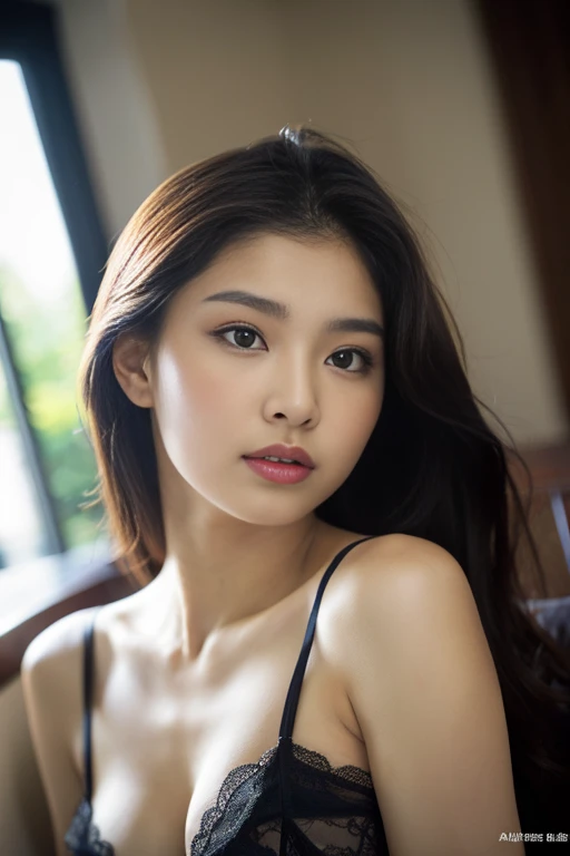 ((best quality)), ((masterpiece)), (detailed), perfect face of indonesian in lingerie