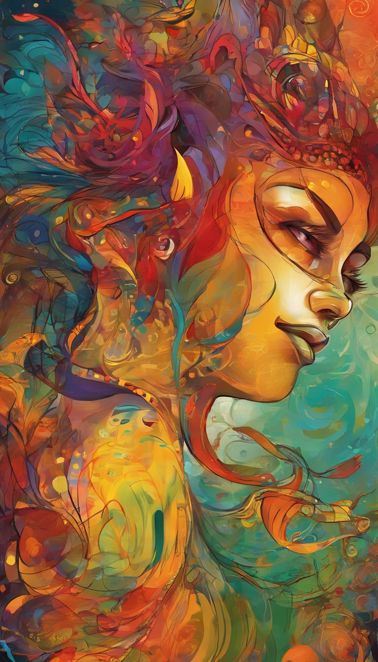 Vista frontal da cena; detalhes em 8k; precision in details; Desenho estilo Pablo Picasso. (((Estilo Splash de Madeira 1.4))); alto contraste de cores; Abstract artistic design textured background Super detailed splash art modern European painting Ink; ((arte: 1.4, melhor qualidade: 1.4, 8k,))), ultra high resolution, Physically based rendering, retrato, mulher ultra bonita, 38 anos, large, detailed eyes wearing square glasses; symmetrical, well-focused eyes, sobrancelhas detalhadas afinadas, (cabelo castanho escuro meio penteado, franja, cabelo flutuando em gravidade zero), textura facial e da pele altamente detalhada, leve covinha no rosto sem maquiagem, ((foco leve: 1,2)), small mouth wearing burgundy lipstick; (((com leves covinhas perto da boca))); vestindo um casaco preto com uma camiseta amarela por baixo olhando para a direita, A stylized graphic portrait of ean-Michel Basquiat, Fundo abstrato da cidade futura Art deco, com brilho de cor RGB vibrante. sem sombras, design completo, verde, vermelho.amarelo. cores quentes pretas, adesivo, cores brilhantes, fundo preto, design de camisetas, illustration, illustration em aquarela, ilustrador profissional, melhor aquarela, tintas e tintas aquarela, alcohol-based ink, cores vibrantes, vista em perspectiva, centralizado, linhas de perspectiva. graffiti, rabiscar, Petra Cortright Comics, Melhor qualidade, arte, Trabalho representativo, arte oficial, profissional, detalhado ultra intricado,
