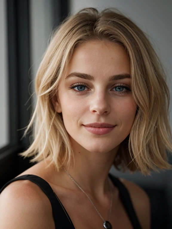 Prompts Copy Prompts Copy Settings a close-up photo of the dark upper body of'une blonde aux yeux parfaits, sourire, fond sombre et des cheveux noirs une photo en gros plan du haut du corps sombre d'une blonde aux yeux parfaits, sourire, fond sombre et des cheveux noirs