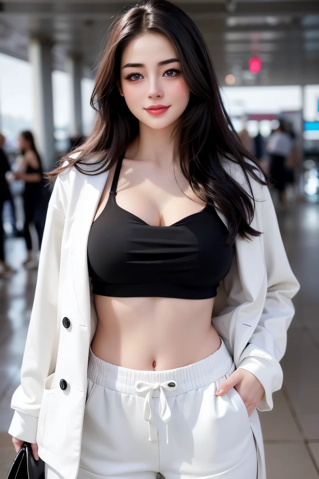 Best Quality, Ultra High Definition, (Photorealistic:1.4),Sunset Light, Korean Women, Detailed Photo, Smiling, Sexy,Facing Camera, Close-up (Masterpiece: 1.3), (8K, Photorealistic, Best Quality: 1.4), (1girl), Beautiful Face, (Realistic Face),Beautiful Hairstyle, Realistic eyes, beautiful detail eyes, (realistic skin), beautiful skin, (sweater), absurd, attractive, ultra high resolution, ultra realistic, high definition, golden ratio,Good hands、10、high-reaster-piece、highest quality、head:1.3、((Hasselblad photo))、Fine Skin、crisp focus、(Light like a movie)、gentle lighting、Dynamic Ungle、[:(detailed face:1.2):0.2]、The chest is large.、Sweating, skin flow.:1.2、(((In the kitchen))) Erotic smile　Audience view　Colossal　having　sleeveless　Quench the upper arm.　I'm sticking out.　open legs　Nipples are visible.　cleanliness　Large kitchen　bedroom　Wine Glass　　 Negative prompt　Pubic hair can be seen.
Negative Pro, smiling, ((detailed face )), ((detailed beauti vagina)), ((detailed body ((naked)))) , (((The massage central))), (((room master))), Highly detailed face and skin texture, Detailed eyes, Double eyelid,big breasts,masterpiece,super fine eyes,super fine hand