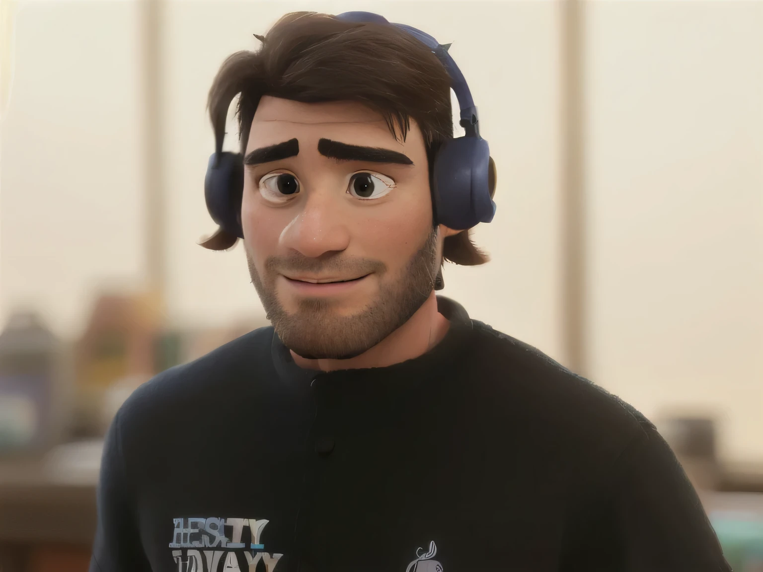 (man unshaven ,best quality,highres:1.2),pixar-style man,ultra-detailed,(realistic,photorealistic:1.37),colorful,sharp focus,professional lighting,Disney Pixar style