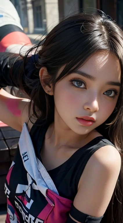 1 girl, ta, (litt), permanent, (spread crotch:1.3), pupil, alone, from the front, Put your arms behind your back, , skirt, bowtie, sports shoes, sock, ((masterpiece)), ((extremely detailed face)), best quality, surreal, high resolution, intricate details, (Beautiful and detailed eyes and lips), (The best shades extremely sophisticated and beautiful), beautiful fair skin, Invite half-open lips, (low ponytail), black hair, Bangs, 10 years old, (2), flat chest, (thin legs:1.2), classroom, good ray, whole body,(Lift the skirt to the navel:1.5),((((Wear less))),(midsummer:1.5),(from below:1.5),(low field of view:1.5),(((Wet clothing))),tube top,(((ultra-thin clothing))),(Body model),((body outline)),