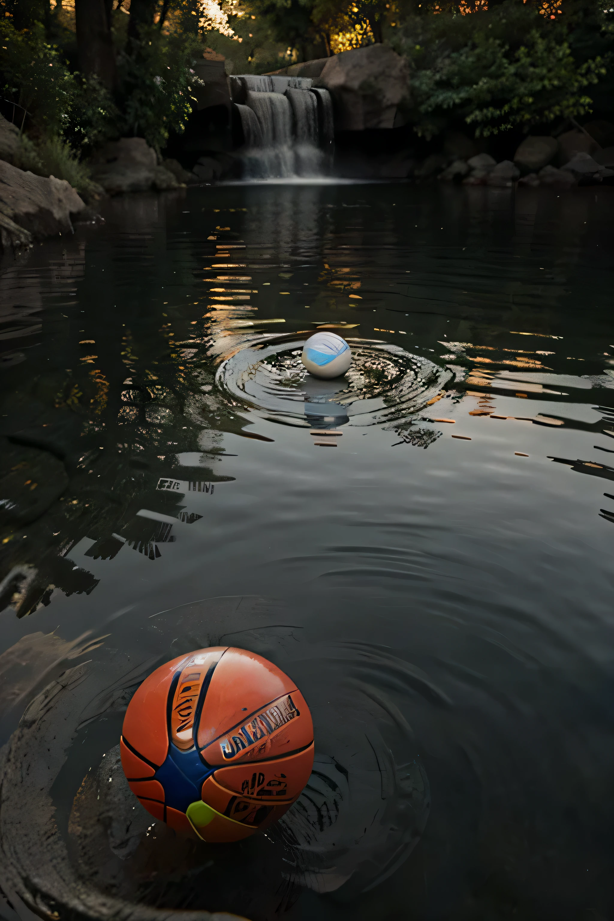 ball in water