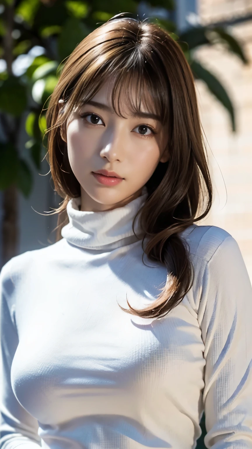 A close up of a woman in a white shirt posing for a picture - SeaArt AI