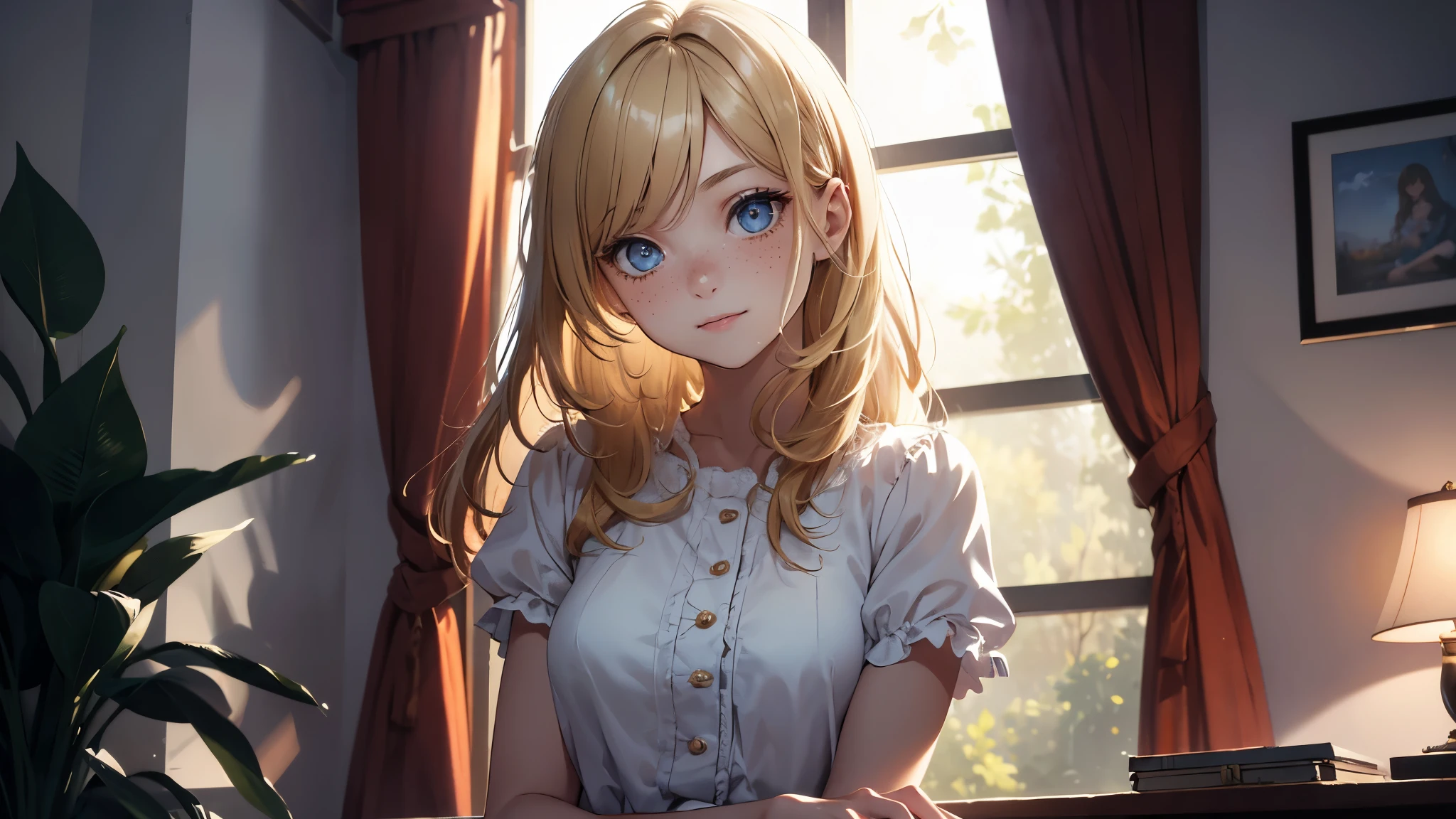 ((masterpiece,best quality,ultra detailed,ultra high res)), soft realistic focus, Perfect Eyes, dynamic shadows, realistic image, vibrant colors,light leaks,dreamy atmosphere,chiaroscuro,BREAK
experimental charm, The girl is depicted in full growth, girl 10 years old, thin and tall, you see the girl from head to toe, nostalgic appeal, country girlfriend, she take you with yourself, skirt and short blouse, soft mischievous smile, freckles, blonde hair, slightly leaning forward, flashback of memories, blonde, holding your hand