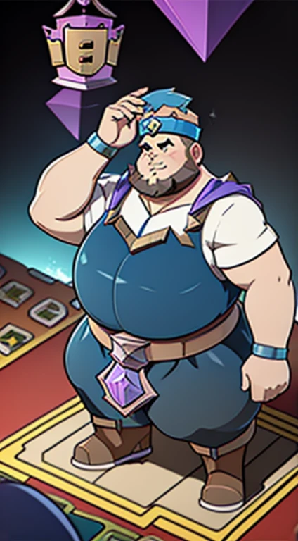 (((A fat man electric giant character from the super Cell game Clash Royale)))