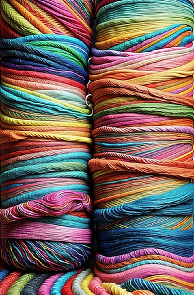 a bunch of different colored threads are arranged in rows, vibrant threads, colorful wires, silk colors, folds of fabric, fabrics and textiles, details and vivid colors, lots of colors, multicolored, colorful robes, textiles, cords, coloured, floggers, ropes, a colorful, colorful clothing, solid colours material, various colors, colorful details, fabrics textiles, 9:16 aspect ratio