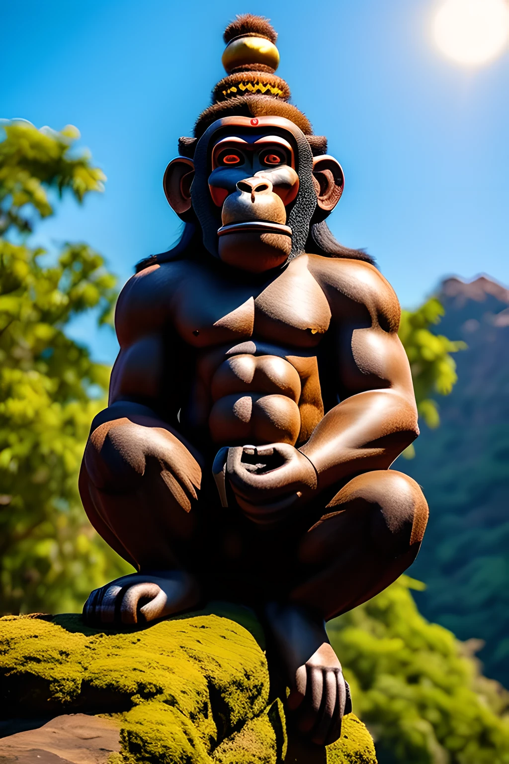 God Hanuman, monkey style, long tail