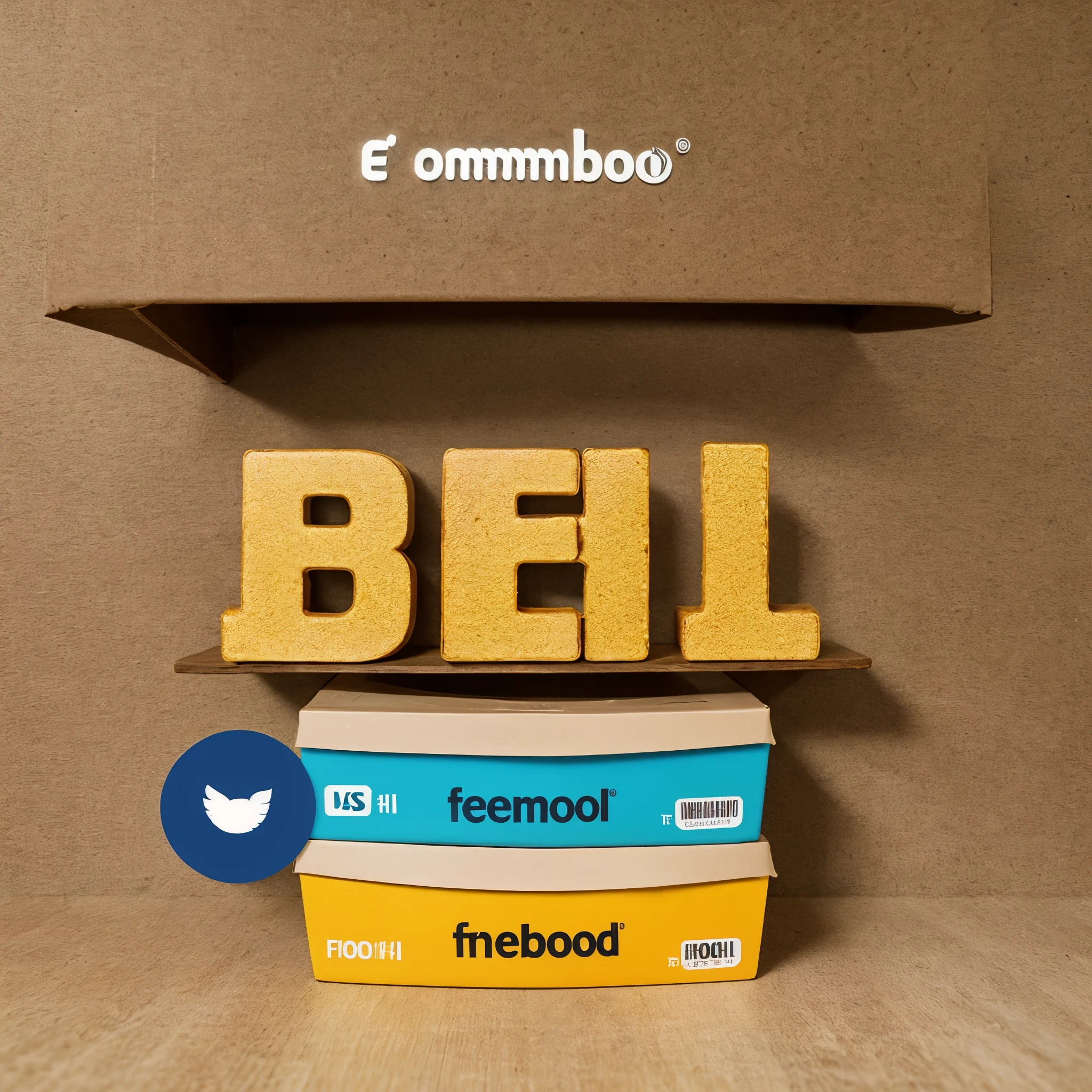 uma logo parecida com facebook ifood, mas para "Comercio digital" ou ate mesmo parecida com a da caixa economica federal 