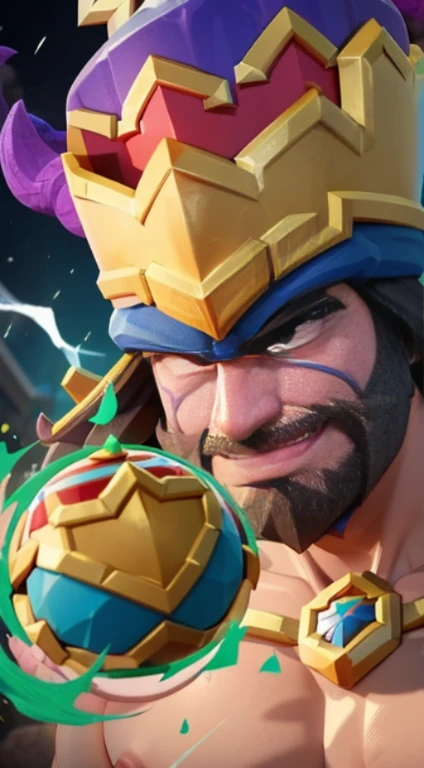 (((Um personagem mago de fogo e gordo do jogo super Cell Clash Royale))) imagem hiper detalhada 8k