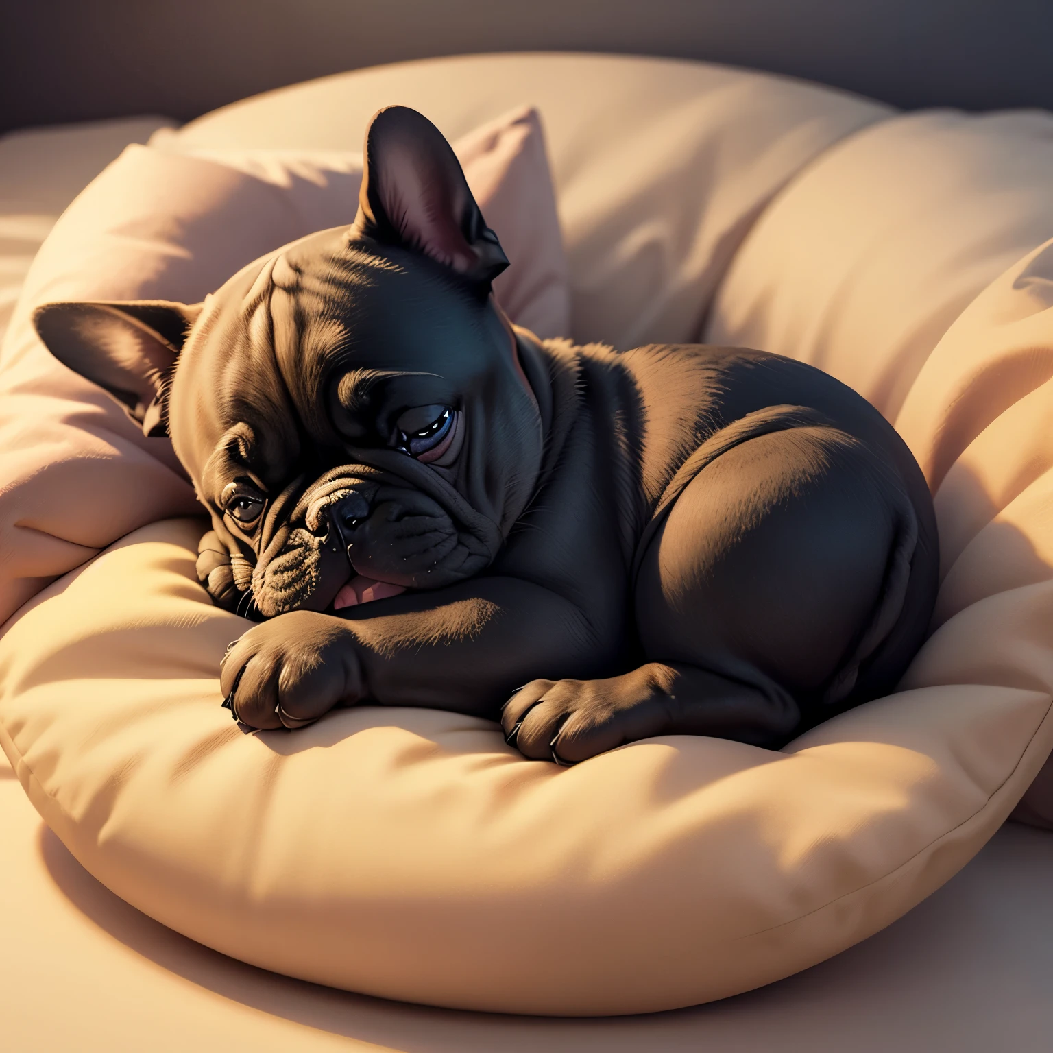 French Bulldog, Sleeping animation art 