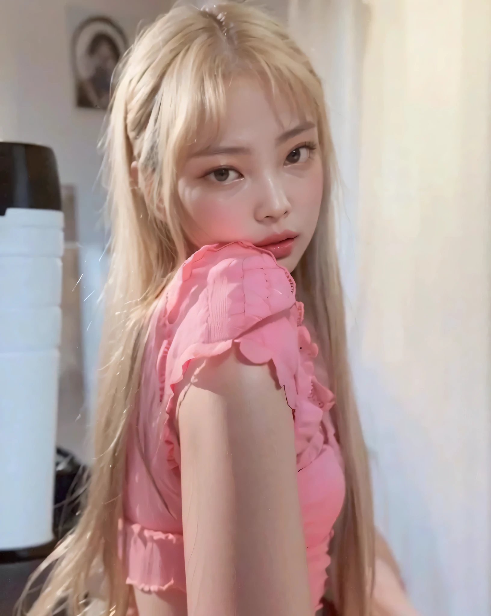 Um retrato de Jennie Kim, o membro do Blackpink, com Blackpink Jennie&#39;estilo de assinatura, powerful and charismatic presence, and impeccable beauty as the focus. A obra de arte mostra seus olhos cativantes, cheios de profundidade e expressividade, destacando seus lindos olhos detalhados. Your lips are also emphasized, with gorgeous detailed lips that exude a sense of confidence. The image is ultra-detailed and of the highest quality, with 4k or 8k resolution, permitindo que cada detalhe intrincado seja capturado. Lighting is carefully adjusted to highlight your features, criando um efeito impressionante e lisonjeiro. The art is rendered with a mix of vibrant colors, cores ricas, adding vibrancy and elegance to the portrait. The style of the artwork is a combination of realistic and artistic elements, apresentando Jennie Kim&#39;the undeniable beauty of a photorealistic form. The overall atmosphere is glamorous and captivating, reminiscent of a magazine photo shoot or a high-end fashion campaign.