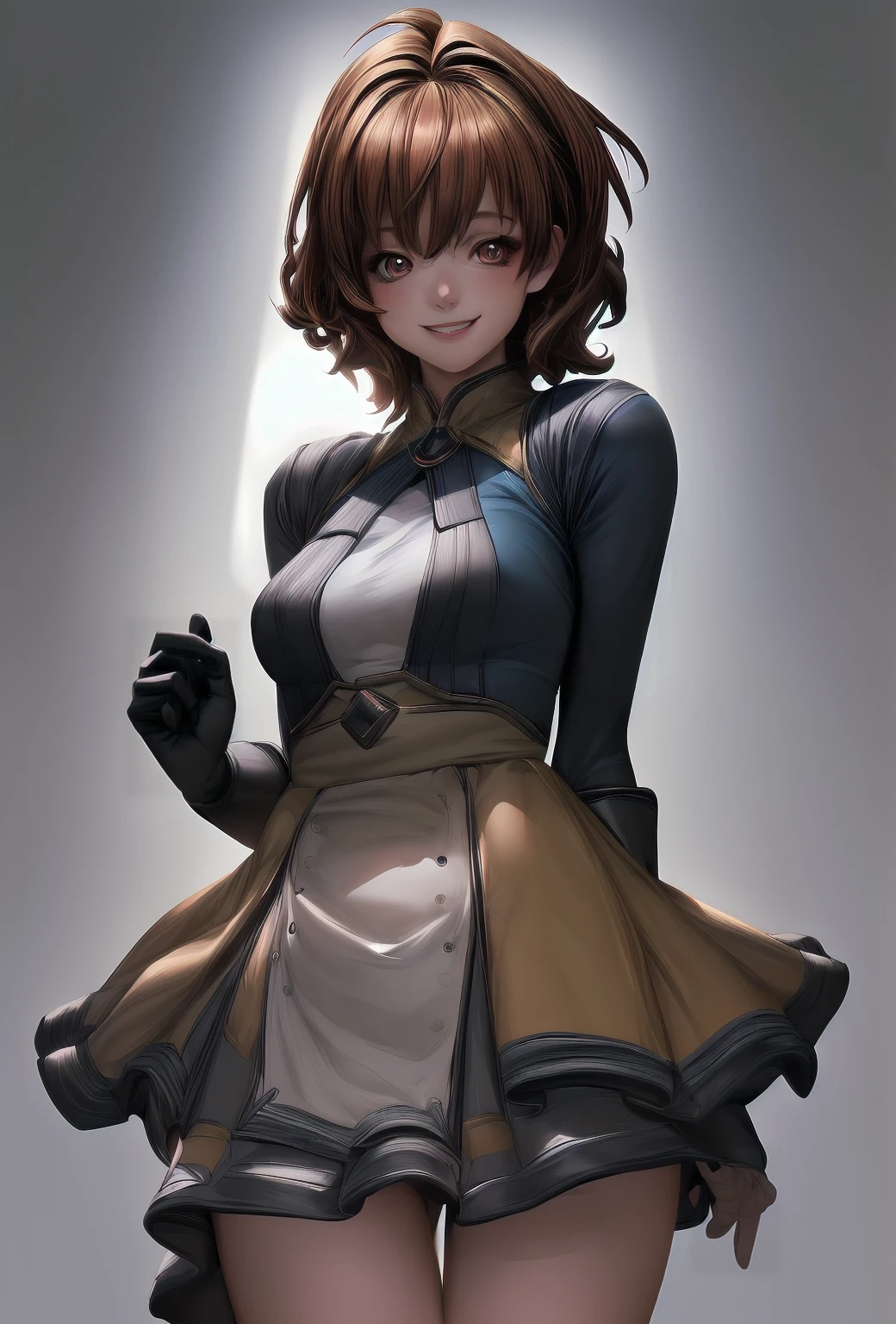 Enhanced dynamic perspective,Cute cute beautiful girl,JK ,Look at me and smile,simple backgound,Works of masters,high qulity,4K resolution,super-fine,Detailed pubic hair,Accurate,Cinematic lighting