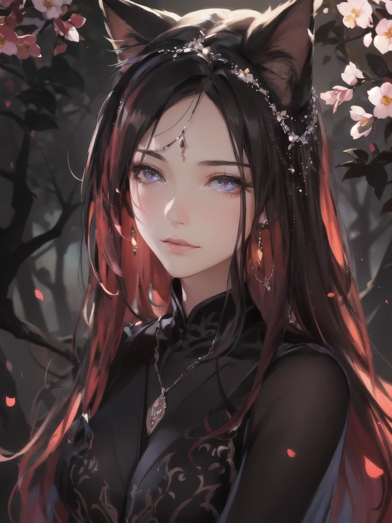 masterpiece, Best quality, (чрезвычайно подробные обои CG Unity 8k), (Best quality), (Best Illustration), (best shadow), absurdity, Realistic lighting, (abyss), beautiful detailed glow, art by Peter MohrBacher, Sakura Branches, sakura flowers
