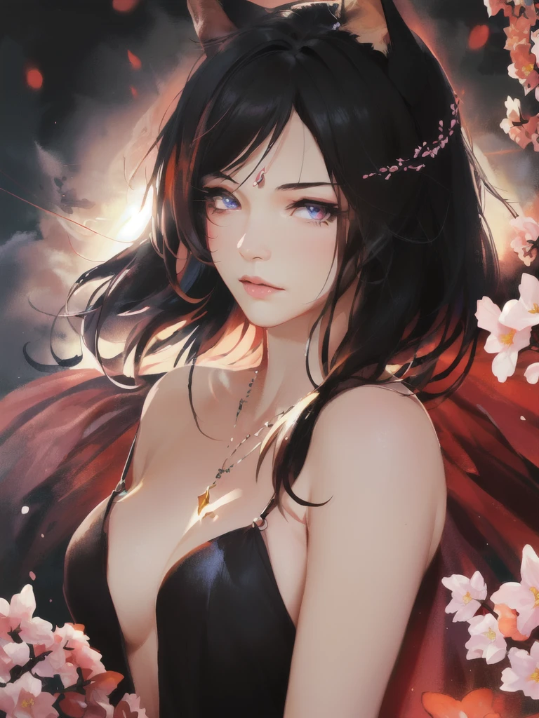 masterpiece, Best quality, (чрезвычайно подробные обои CG Unity 8k), (Best quality), (Best Illustration), (best shadow), absurdity, Realistic lighting, (abyss), beautiful detailed glow, art by Peter MohrBacher, Sakura Branches, sakura flowers