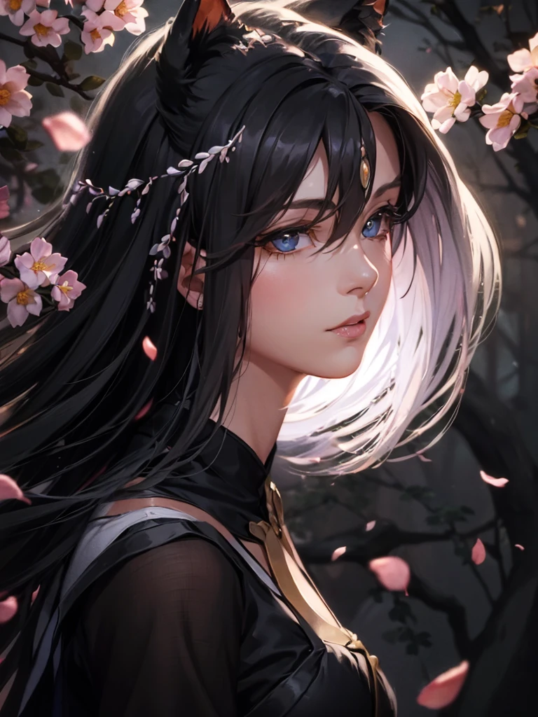 masterpiece, Best quality, (чрезвычайно подробные обои CG Unity 8k), (Best quality), (Best Illustration), (best shadow), absurdity, Realistic lighting, (abyss), beautiful detailed glow, art by Peter MohrBacher, Sakura Branches, sakura flowers