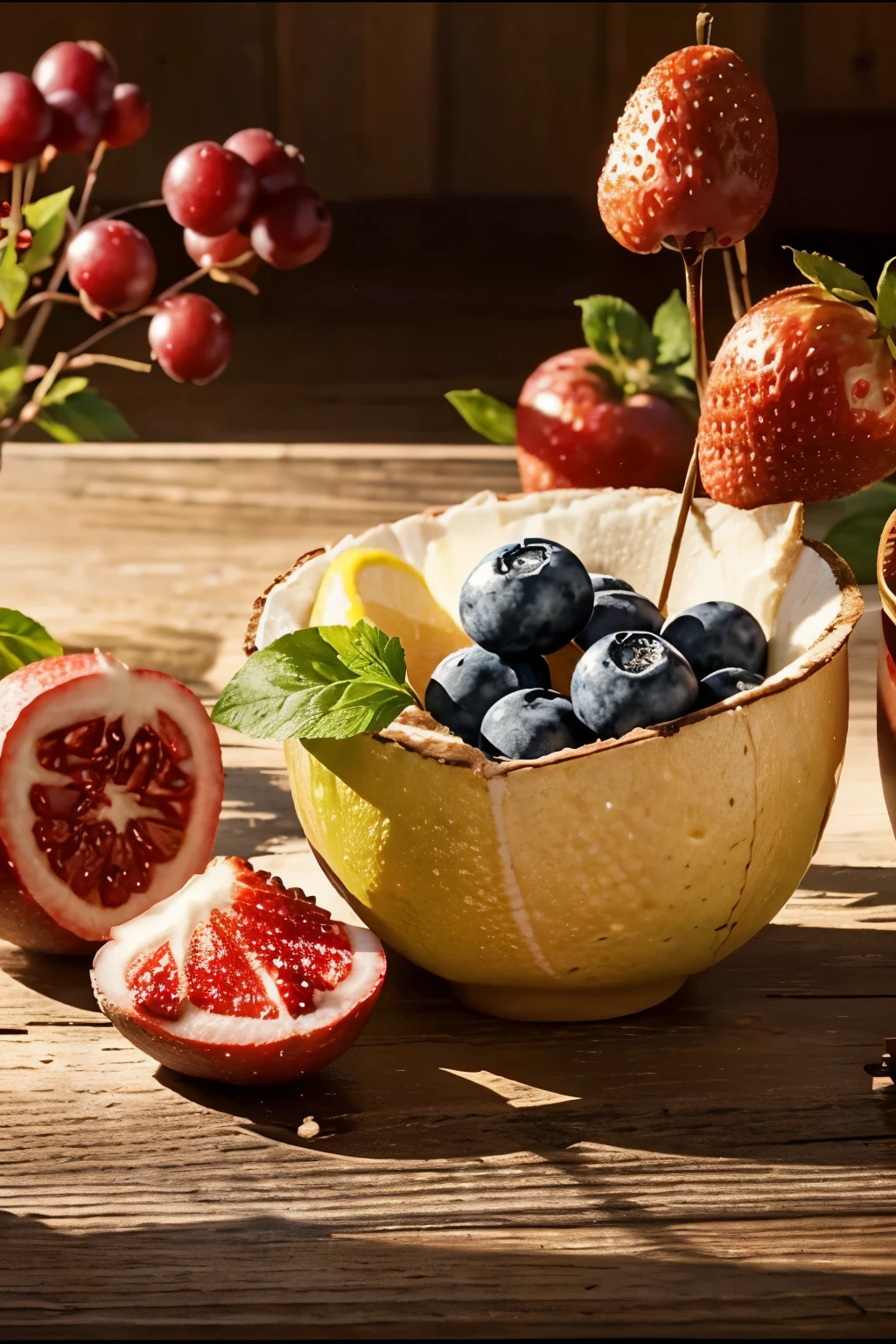 create for me an image of up to 6 MB in resolution 2.048 x 1.152 pixels with a healthy fruit theme to be used as a banner on the YouTube channel