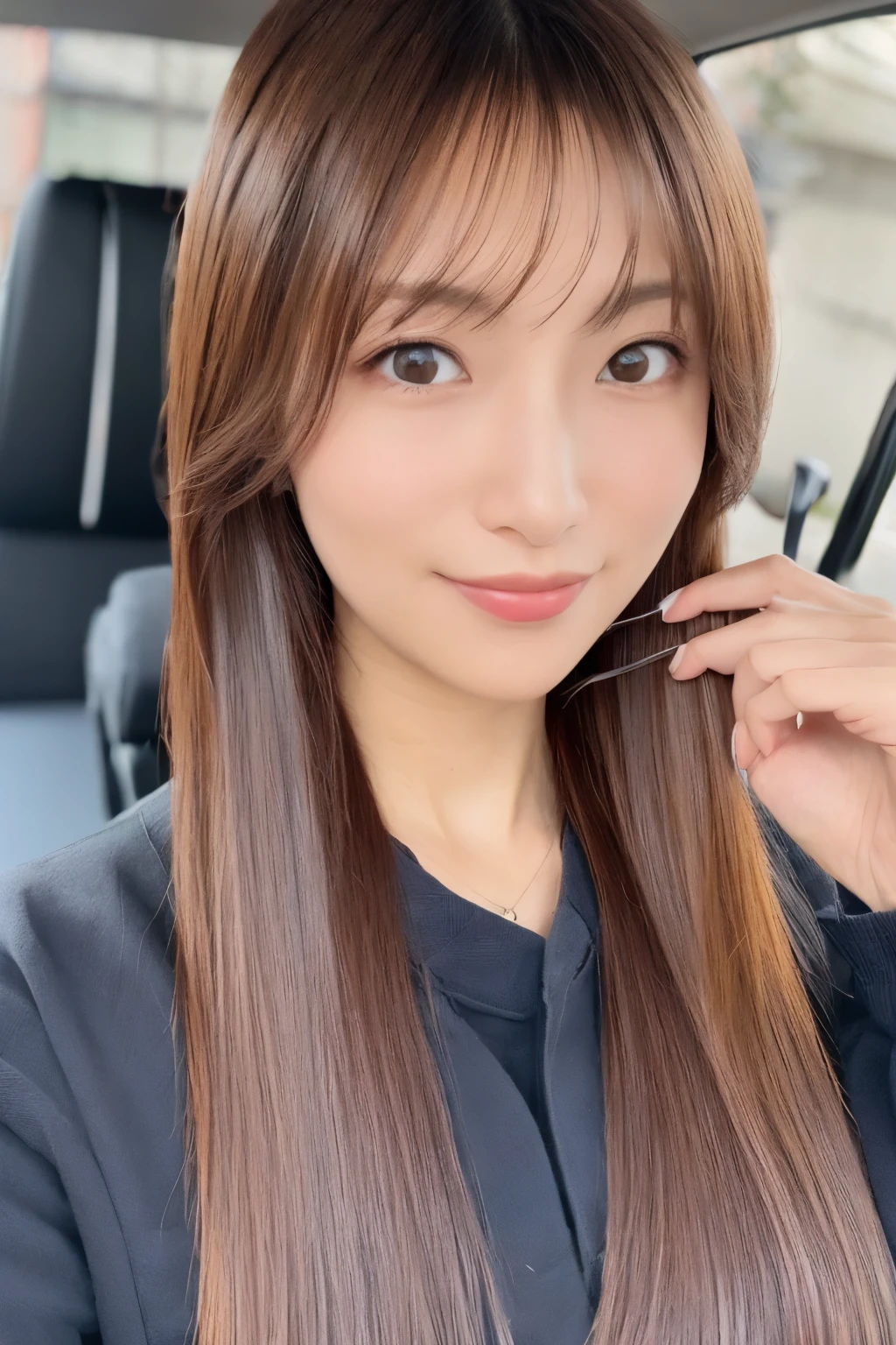 ((Best Quality, 8K, Masterpiece: 1.3)), 1 Girl, Skinny Japanese woman, 30 years old, Slim Abs Beauty: 1.3, (Hairstyle Brown Hair Shortcut, Big: 1.2), Dress: 1.1, Super Slender Face, Delicate Eyes, Double Eyelids, Smile, Home, Raw Photo