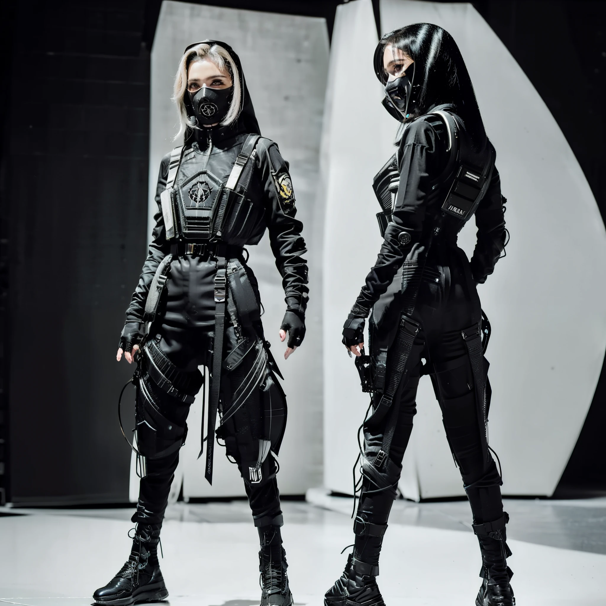 Garota dos Cavaleiros Arkadianos (obra de arte), Melhor qualidade, olhos expressivos, (((in hyper-realistic, detailed sci-fi jumpsuit with black neon lighting, branco & armadura dourada, Ethereal Aesthetic Style))) Korean beauty idol, intrincado beleza perfeita rosto bonito, olhos afiados detalhados, cabelo hiper realista e detalhado, (((From the face to the waist))), (((beleza forma fina))), 4K, Ultra HD