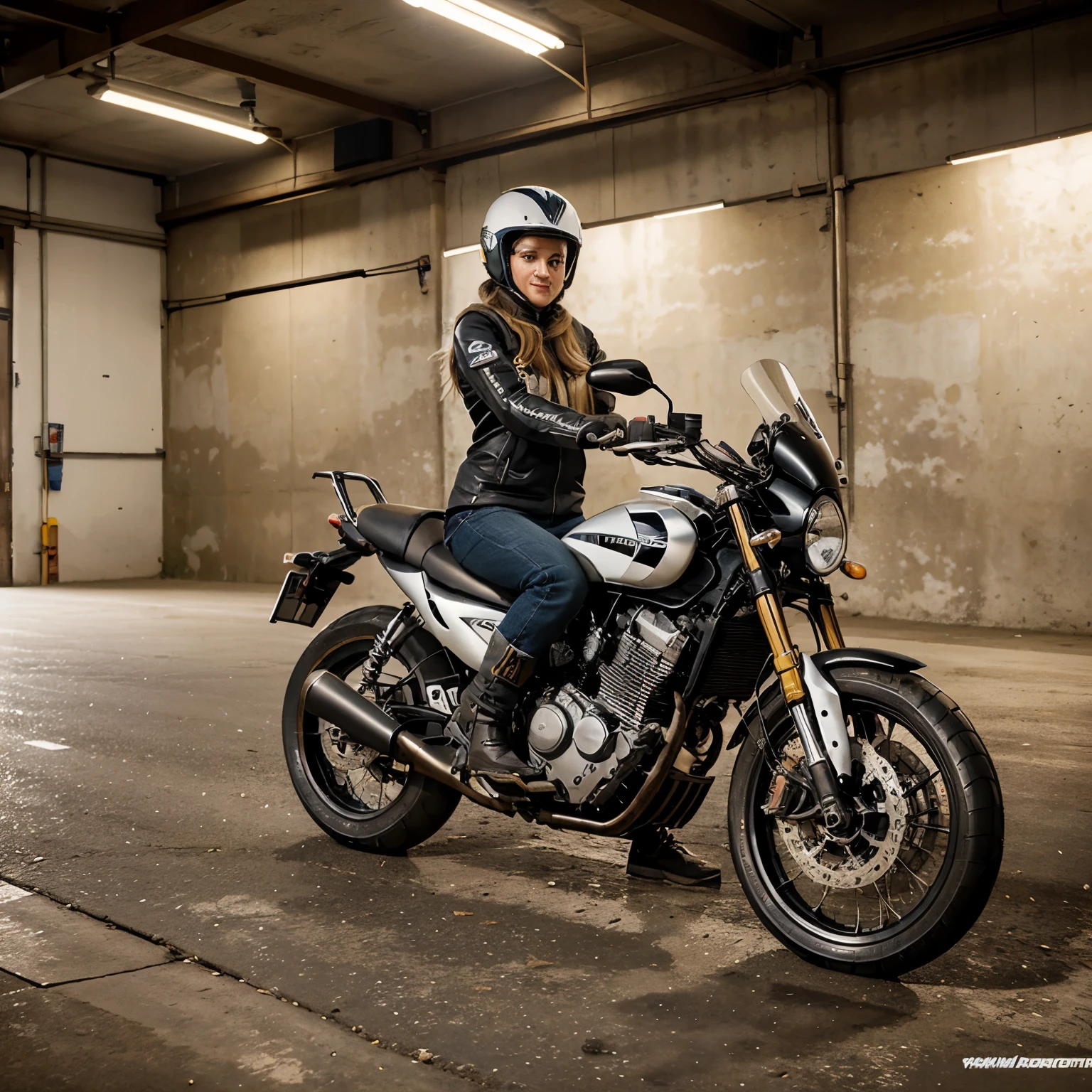 Crea un afiche de una empresa fabricante de motocicletas promocionando su producto haciendo quedar mal el producto de otra empresa de motocicletas