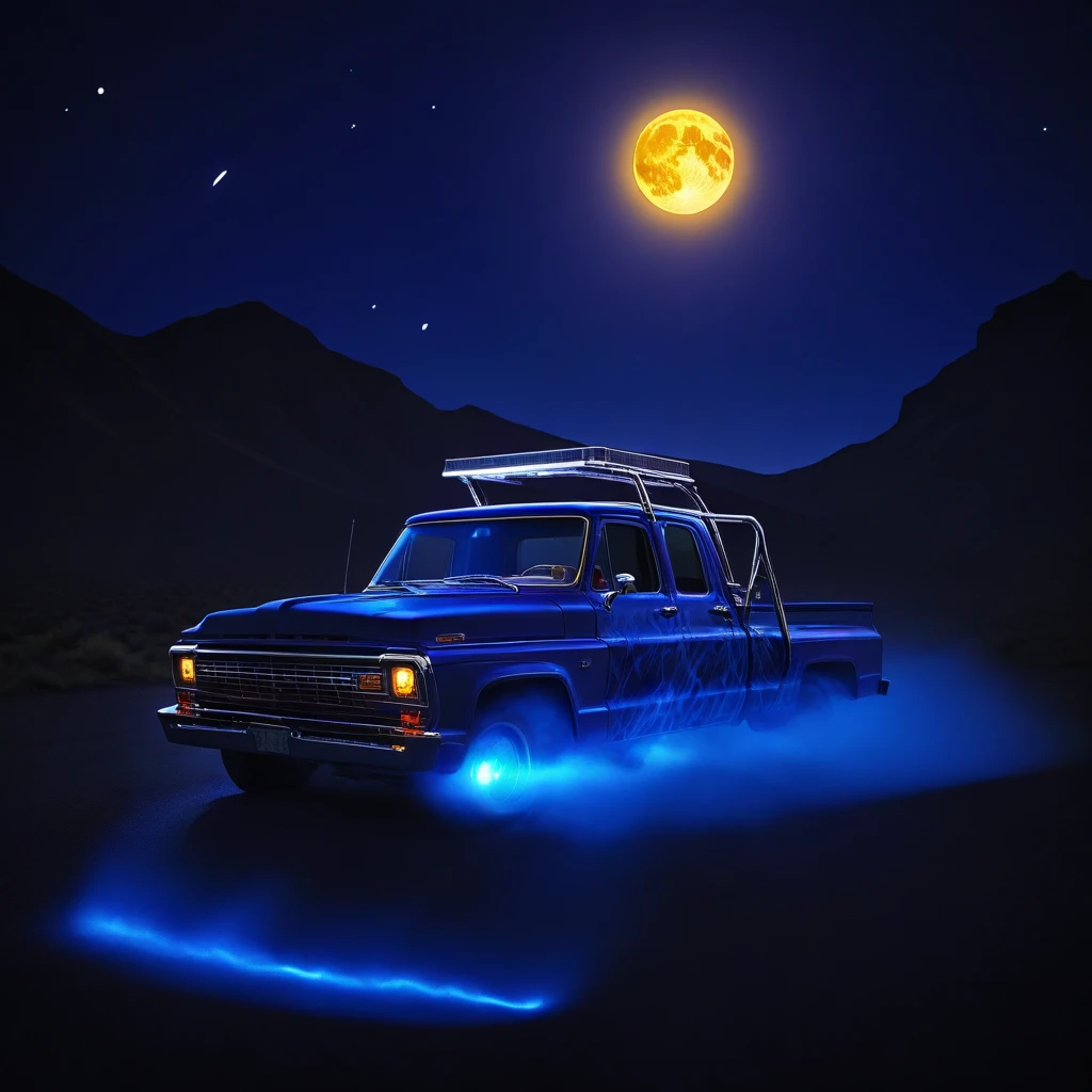 The Super SinisterTruck
In the heart of the city, where neon lights dance,
There roared a mighty truck, a true marvel of chance.# The Super Truck
In the heart of the city, where neon lights dance,
There roared a mighty truck, a true marvel of chance.
Its wheels spun like galaxies, chrome gleaming bright,
A symphony of horsepower, under the moon's soft light.
## The Hood, a Cosmic Canvas
Upon its hood, a cosmic canvas unfurled,
Painted by stardust and dreams of the world.
Nebulas swirled, meteors streaked in flight,
As constellations whispered secrets through the night.
## Headlights, Twin Suns
Its he
Its wheels spun like galaxies, chrome gleaming bright,
A symphony of horsepower, under the moon's soft light.
## The Hood, a Cosmic Canvas
Upon its hood, a cosmic canvas unfurled,
Painted by stardust and dreams of the world.
Nebulas swirled, meteors streaked in flight,
As constellations whispered secrets through the night.
## Headlights, Twin Suns
Its headlights blazed like twin suns at dawn,
Guiding lost souls, weary travelers drawn.
Through interstellar highways, it cruised with grace,
A celestial chariot in this earthly space.
## Exhaust Pipes, Volcanic Vents
From its exhaust pipes, volcanic vents erupted,
Spewing cosmic flames, dreams uncorrupted.
The asphalt trembled, stars blinked in surprise,
As the super sinister truck roared, defying the skies.
## Tires, Celestial Orbits
Each tire spun like a planet in orbit's embrace,
Leaving comet trails, a celestial race.
Gravity surrendered, time bent its knee,
For this super truck transcended reality.
## Tailgate, Portal to Adventure
And the tailgate? Ah, that was the key,
A portal to realms where imagination ran free.
Step aboard, dear traveler, buckle up tight,
For the super truck awaits, ready for flight.
So next time you glimpse a truck with cosmic flair,
Remember the legend of the sinister Lucifer super truck rare.
Decked out in wonder, fueled by dreams,
It roams the highways, where reality gleams.