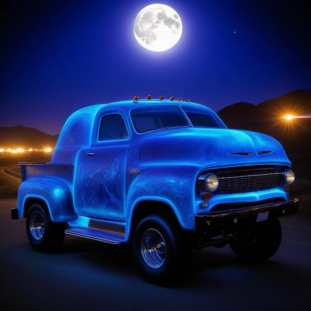 The Super SinisterTruck

In the heart of the city, where neon lights dance,
There roared a mighty truck, a true marvel of chance.# The Super Truck

In the heart of the city, where neon lights dance,
There roared a mighty truck, a true marvel of chance.
Its wheels spun like galaxies, chrome gleaming bright,
A symphony of horsepower, under the moon's soft light.

## The Hood, a Cosmic Canvas

Upon its hood, a cosmic canvas unfurled,
Painted by stardust and dreams of the world.
Nebulas swirled, meteors streaked in flight,
As constellations whispered secrets through the night.

## Headlights, Twin Suns

Its he
Its wheels spun like galaxies, chrome gleaming bright,
A symphony of horsepower, under the moon's soft light.

## The Hood, a Cosmic Canvas

Upon its hood, a cosmic canvas unfurled,
Painted by stardust and dreams of the world.
Nebulas swirled, meteors streaked in flight,
As constellations whispered secrets through the night.

## Headlights, Twin Suns

Its headlights blazed like twin suns at dawn,
Guiding lost souls, weary travelers drawn.
Through interstellar highways, it cruised with grace,
A celestial chariot in this earthly space.

## Exhaust Pipes, Volcanic Vents

From its exhaust pipes, volcanic vents erupted,
Spewing cosmic flames, dreams uncorrupted.
The asphalt trembled, stars blinked in surprise,
As the super sinister truck roared, defying the skies.

## Tires, Celestial Orbits

Each tire spun like a planet in orbit's embrace,
Leaving comet trails, a celestial race.
Gravity surrendered, time bent its knee,
For this super truck transcended reality.

## Tailgate, Portal to Adventure

And the tailgate? Ah, that was the key,
A portal to realms where imagination ran free.
Step aboard, dear traveler, buckle up tight,
For the super truck awaits, ready for flight.

So next time you glimpse a truck with cosmic flair,
Remember the legend of the sinister Lucifer super truck rare.
Decked out in wonder, fueled by dreams,
It roams the highways, where reality gleams.
