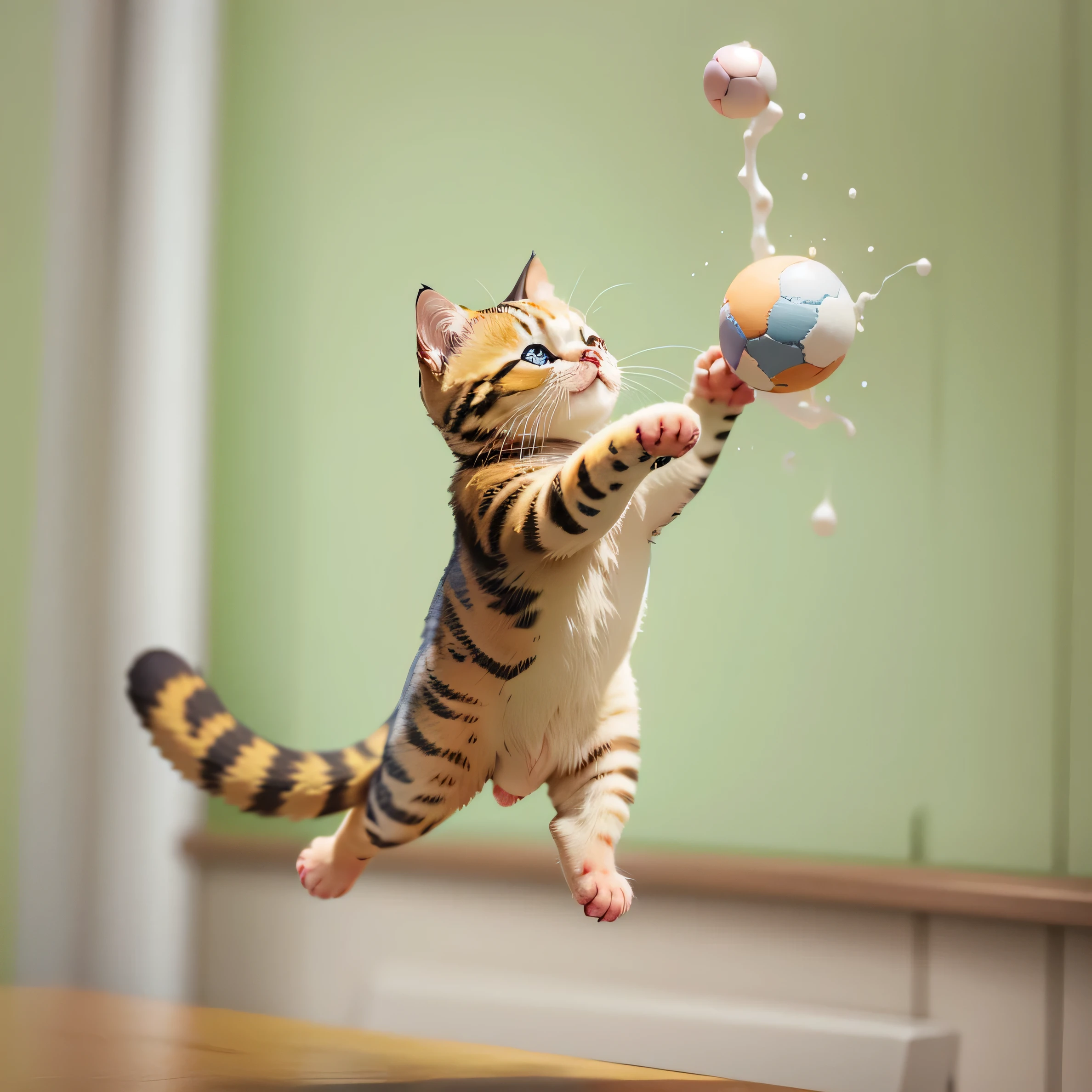 There is a cat playing with a toy on the wall, Cute cat photo, Cute cat, in an action pose, a Cute cat, Cat floating in the air, awesome cat, Cat Pictures, Funny cat, Cat Pictures, Cat Picturesgraphy, Hall々Take a pose, cat on the table, Cute kitten, Pounce, Adorable kitten