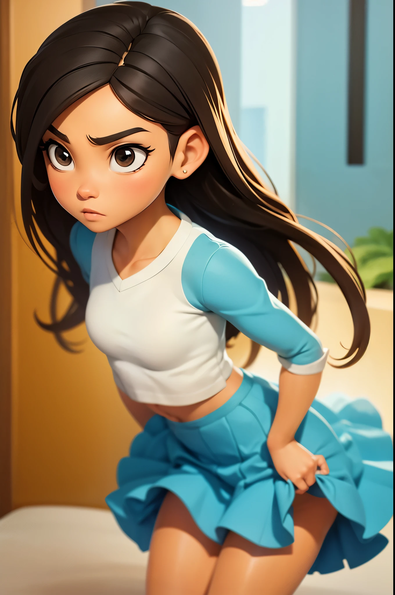 katara, cute, sexy, short skirt