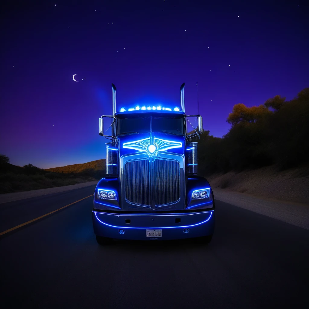 The Sinister Lucifer
In the heart of the city, where neon lights dance,
There roared a mighty 18-wheeler, a true marvel, The Sinister Lucifer.
In the heart of the city, where neon lights dance,
There roared a mighty truck, a true marvel of chance.
Its wheels spun like galaxies, chrome gleaming bright,
A symphony of horsepower, under the moon's soft light.
## The Hood, a Cosmic Canvas
Upon its hood, a cosmic canvas unfurled,
Painted by stardust and dreams of the world.
Nebulas swirled, meteors streaked in flight,
As constellations whispered secrets through the night.
## Headlights, Twin Suns
Its headlights blazed
Its wheels spun like galaxies, chrome gleaming bright,
A symphony of horsepower, under the moon's light
## The Hood, a Cosmic Canvas
Upon its hood, a cosmic canvas unfurled,
Painted by stardust and dreams of the world.
Nebulas swirled, meteors streaked in flight,
As constellations whispered secrets through the night.
## Headlights, Twin Suns
Its headlights blazed like twin suns at dawn,
Guiding lost souls, weary travelers drawn.
Through interstellar highways, it cruised with grace,
A celestial chariot in this earthly space.
## Exhaust Pipes, Volcanic Vents
From its exhaust pipes, volcanic vents erupted,
Spewing cosmic flames, dreams uncorrupted.
The asphalt trembled, stars blinked in surprise,
As the super sinister truck roared, defying the skies.
## Tires, Celestial Orbits
Each tire spun like a planet in orbit's embrace,
Leaving comet trails, a celestial race.
Gravity surrendered, time bent its knee,
For this super truck transcended reality.
## Trailer, Portal to Adventure
And the trailer? Ah, that was the key,
A portal to realms where imagination ran free.
Step aboard, dear traveler, buckle up tight,
For the super truck awaits, ready for flight.
So next time you glimpse an 18-wheeler with cosmic flair,
Remember the legend of the sinister Lucifer super truck rare.
Decked out in wonder, fueled by dreams,
It roams the highways, where reality gleams.